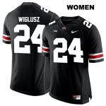 Women's NCAA Ohio State Buckeyes Sam Wiglusz #24 College Stitched Authentic Nike White Number Black Football Jersey RK20G36OP